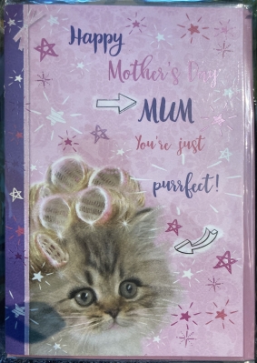 Happy Mothers Day Card   You're just purrfect