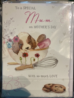 Mothers Day Card with puppy