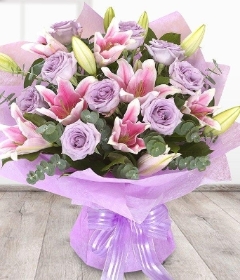 Lilac Rose and Pink Lily